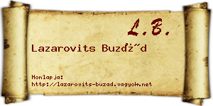 Lazarovits Buzád névjegykártya
